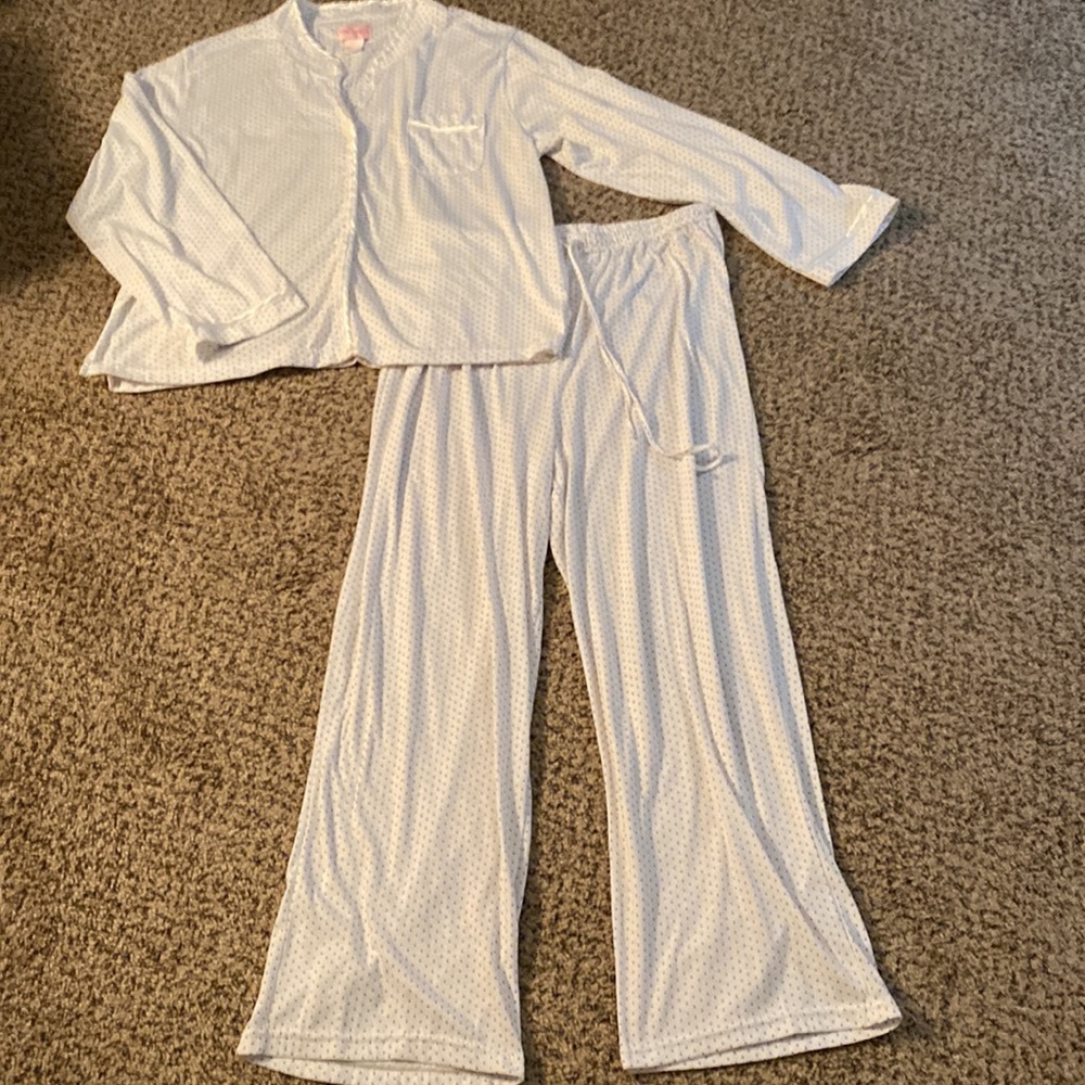 2 Pc Pink Label Tony Dot Fabric Pajamas - Picture 3 of 6